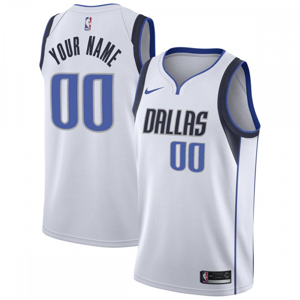 Dallas Mavericks Custom Swingman Jersey White - Association Edition-Pro Kit Vault | Brand New 26/27 Sports Jerseys